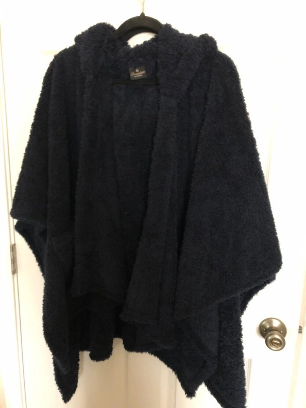 Bumblebella by Jill Martin Cotton Candy Plush Hooded Wrap Navy